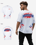 G West Brooklyn Blood Arch Logo Oversized T-Shirts