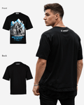 G WEST BUILD RESISTANCE IN HARD TIME OVERSIZED T-Shirt Mens