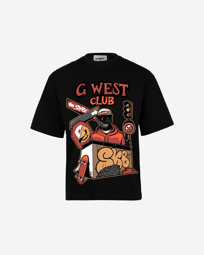 G WEST CLUB Oversized T-Shirt Mens