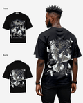 G West Mens Connected All The Time Premium Oversized Tee Front And Back Print