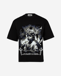 G West Mens Connected All The Time Premium Oversized Tee Front And Back Print