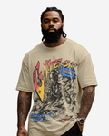G West Cosmic Sky Ride Acid Wash Double Hit T-Shirt Big and Tall Mens