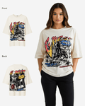 G West Womens Cosmic Sky Ride Double Hit Premium Oversized Tee