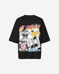 G West Womens Cosmic Sky Ride Double Hit Premium Oversized Tee