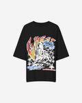 G West Womens Cosmic Sky Ride Double Hit Premium Oversized Tee