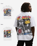 G West Cosmic Sky Ride Double Hit T-Shirt Big and Tall Mens