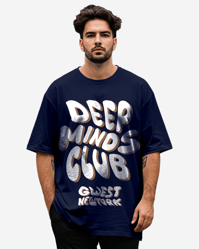 G West Deep Mind Club Distress graphic T-Shirt Big and Tall Mens