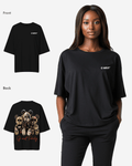G West Womens Family Black Oversized Tee