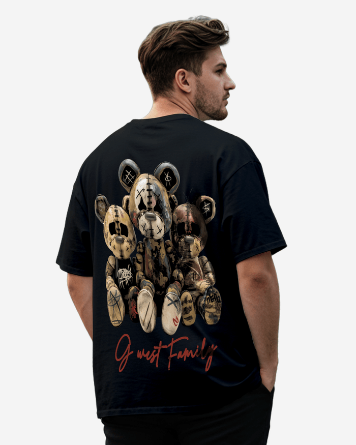 G West Family Black T-Shirt Big and Tall Mens