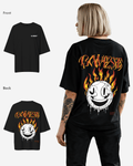 G West Womens Fire Smile Lifestyle Oversized Tee