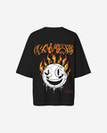 G West Womens Fire Smile Lifestyle Oversized Tee