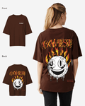 G West Womens Fire Smile Lifestyle Oversized Tee
