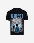 G West Game of G Baby Blue Black Oversized T-Shirt Mens