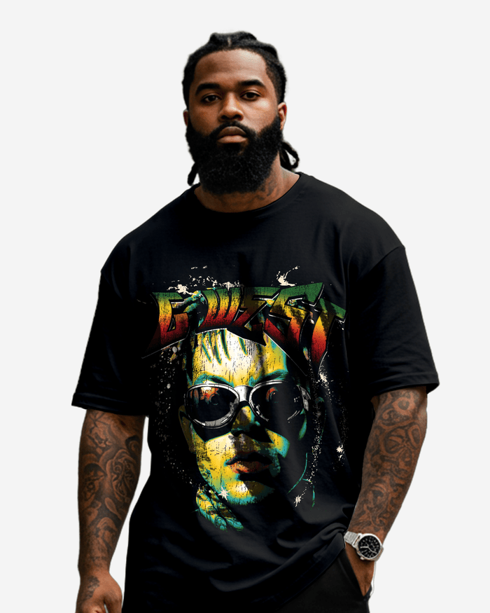 G West Hold Steady Black T-Shirt Big and Tall Mens