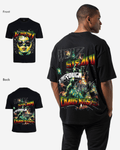 G West Mens Hold Steady Premium Oversized Tee Front And Back Print