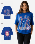 G West Womens Illuminated Soul Double Hit Premium Oversized Tee Front And Back Print