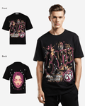 G West Mens Illuminated Soul Double Hit Premium Oversized Tee Front And Back Print