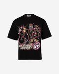 G West Mens Illuminated Soul Double Hit Premium Oversized Tee Front And Back Print