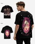 G West Mens Illuminated Soul Double Hit Premium Oversized Tee Front And Back Print