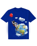 G West Kids Balloon Earth Royal T-Shirt Mens