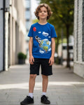G West Kids Balloon Earth Royal T-Shirt Mens