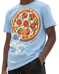 G West Kids Space Pizza Black Tee - Dtpbasty9067