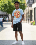 G West Kids Space Pizza Black Tee - Dtpbasty9067