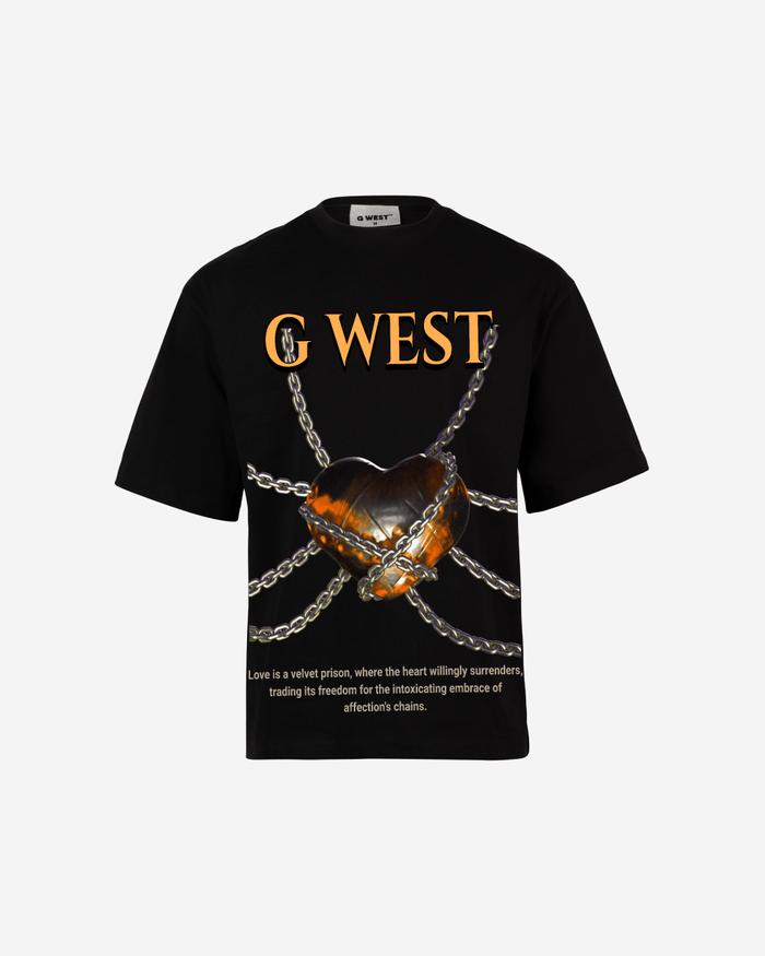 G WEST Locked in Love Oversized T-Shirt Mens