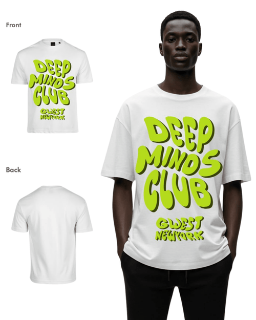 G West Mens Deep Minds Club Oversized Tee