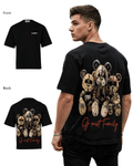 G West Mens Family Black Oversized  Tee