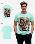 G West Mens Multicolor Skull Tee