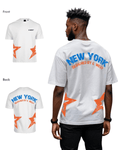 G West Mens Oversized New York Arch Logo With Star Tee