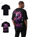 G West Mens Oversized Purple Dragon Tee