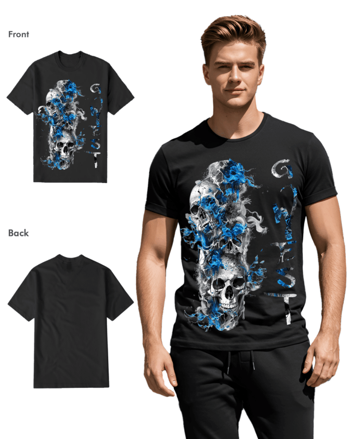 G West Mens Smoky Skull Tee