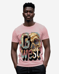 G West Mens Multicolor Skull Tee