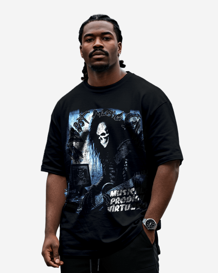 G West Musical Prodigy Virtuoso Black T-Shirt Big and Tall Mens