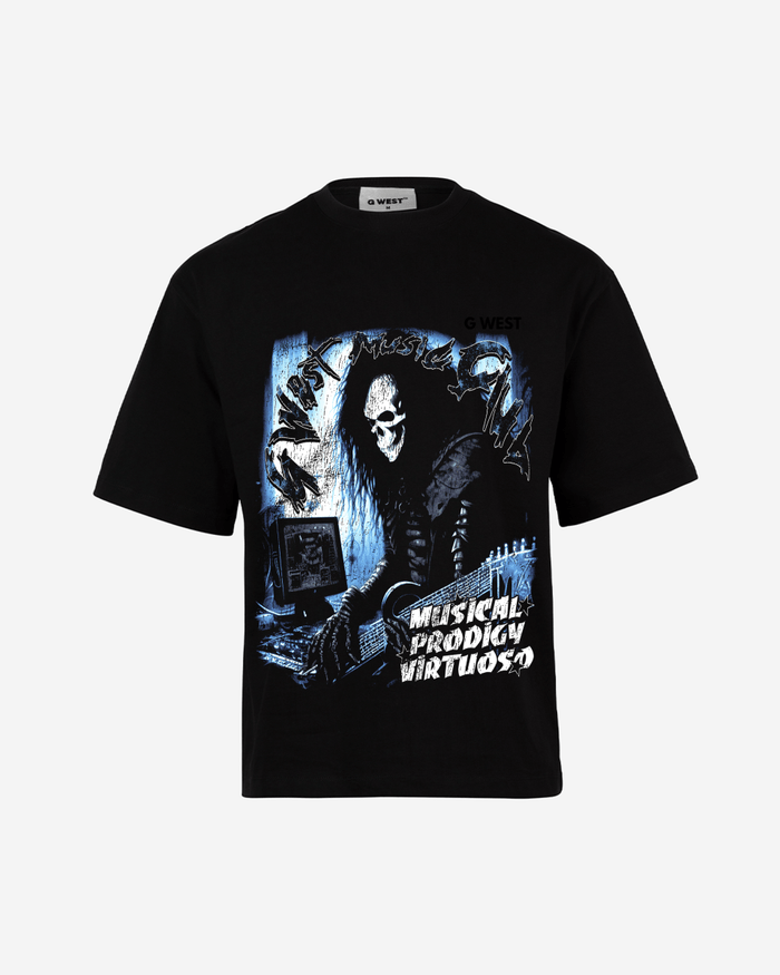 G West Mens Musical Prodigy Virtuoso Premium Oversized Tee