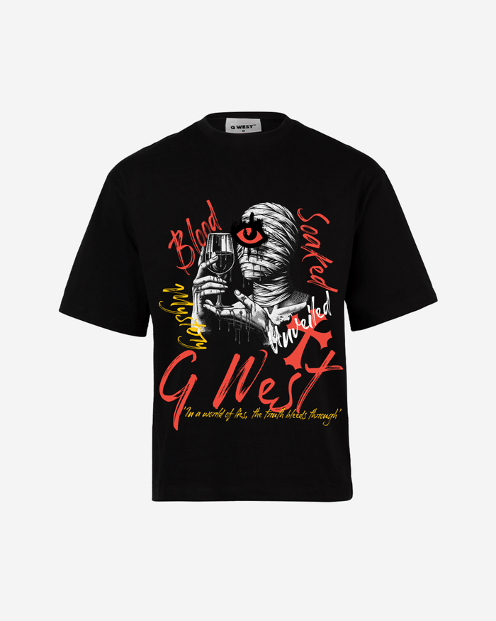 G West Mystery Unveiled Oversized T-Shirt Mens