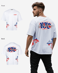 G West Nyc Blood Arch LogoÂ Oversized T-Shirts