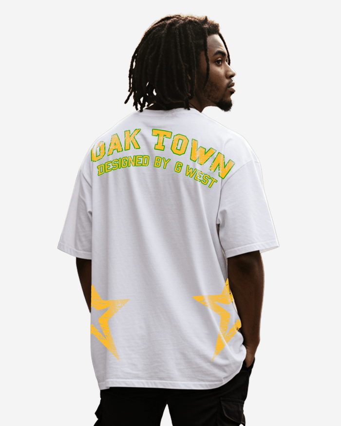 G West Oak Town White T-Shirt Big and Tall Mens