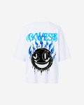 G West Womens Oversized Aqua Smile Tee