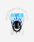G West Mens Oversized Aqua Smile Tee