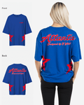 G West Womens Oversized Atlanta Logo Royal Tee