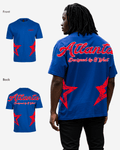 G West Oversized Atlanta Logo Royal T-Shirt Mens