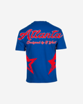 G West Oversized Atlanta Logo Royal T-Shirt Mens
