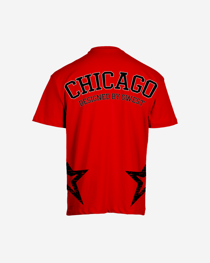 G West Mens Oversized Chicago Arch Logo Tee