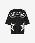 G West Womens Oversized Chicago Arch Logo Tee