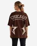 G West Womens Oversized Chicago Arch Logo Tee
