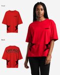 G West Womens Oversized Chicago Arch Logo Tee