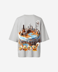 G West Womens OVERSIZED CHICAGO CAKE TEE
